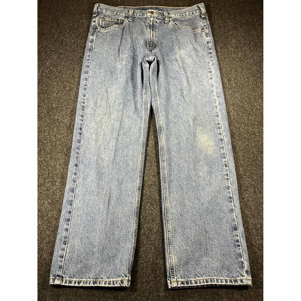 Carhartt Y2K Traditional Fit Jeans Mens 38x32 Blue Cotton Mid Rise Straight Leg